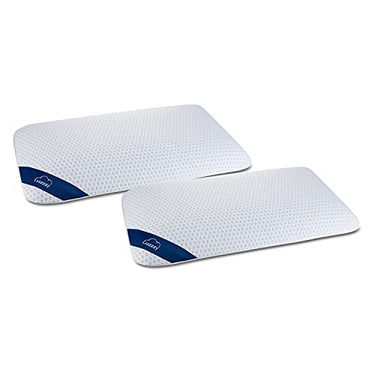Genius eazzzy Schaumkissen 40x80 cm Höhe 10cm - Nackenstützkissen mit 2 Härtegraden + kühlender Gelschaum - Schlafkissen für Seiten- Rücken- & Bauchschläfer | im Doppelpack im Sale